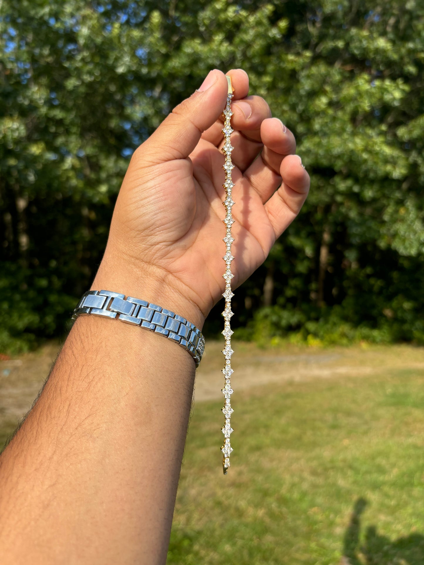 The Honey Comb Tennis Bracelet