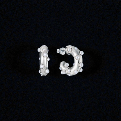 The Infinite Pearl Mini Hoops